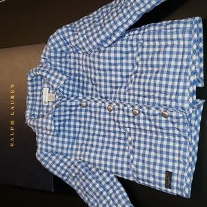 Ralph Lauren Gingham Girls Coat